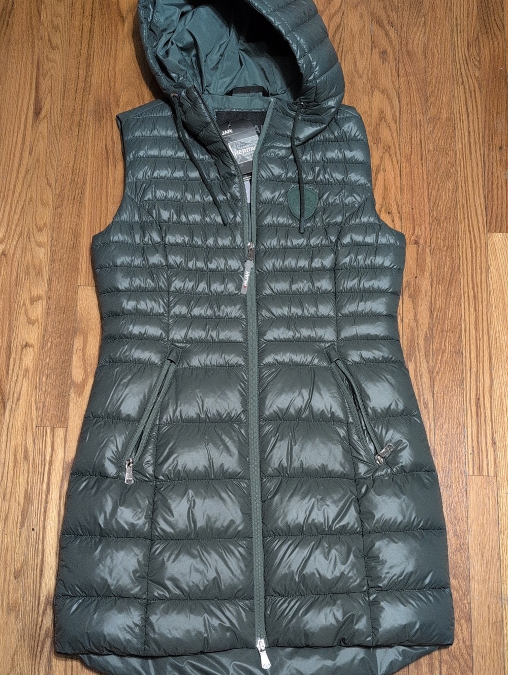 NwT Pajar Women Hooded Puffer Vest for Women - Olive Green Small